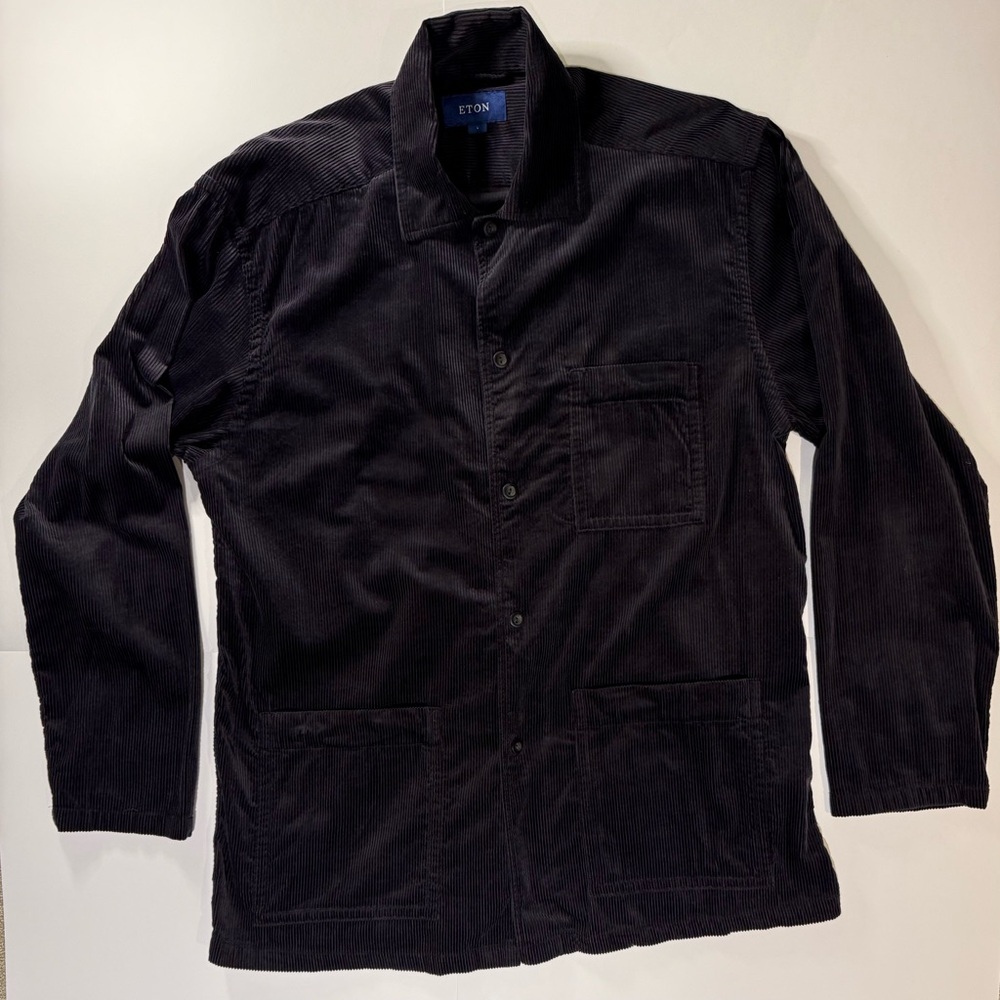 EUC Eton black corduroy overshirt